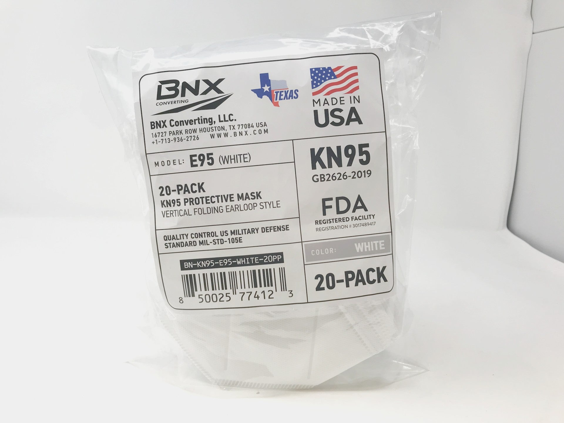 BNX KN95 Face Mask