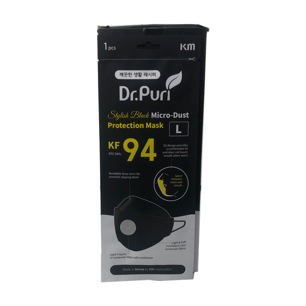 Dr. Puri Stylish Black Micro-Dust Protection Mask