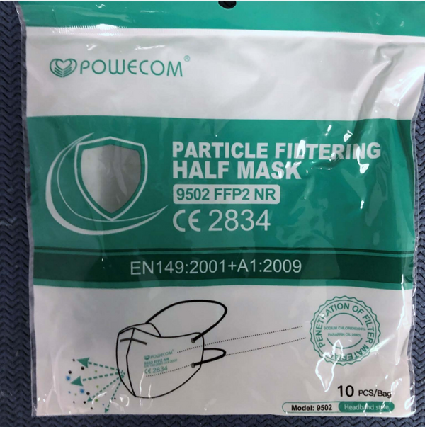 Powecom 9502 Particle filtering half mask (non-medical)