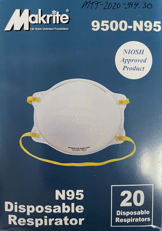 Makrite 9500-N95; Lot# 060320 2