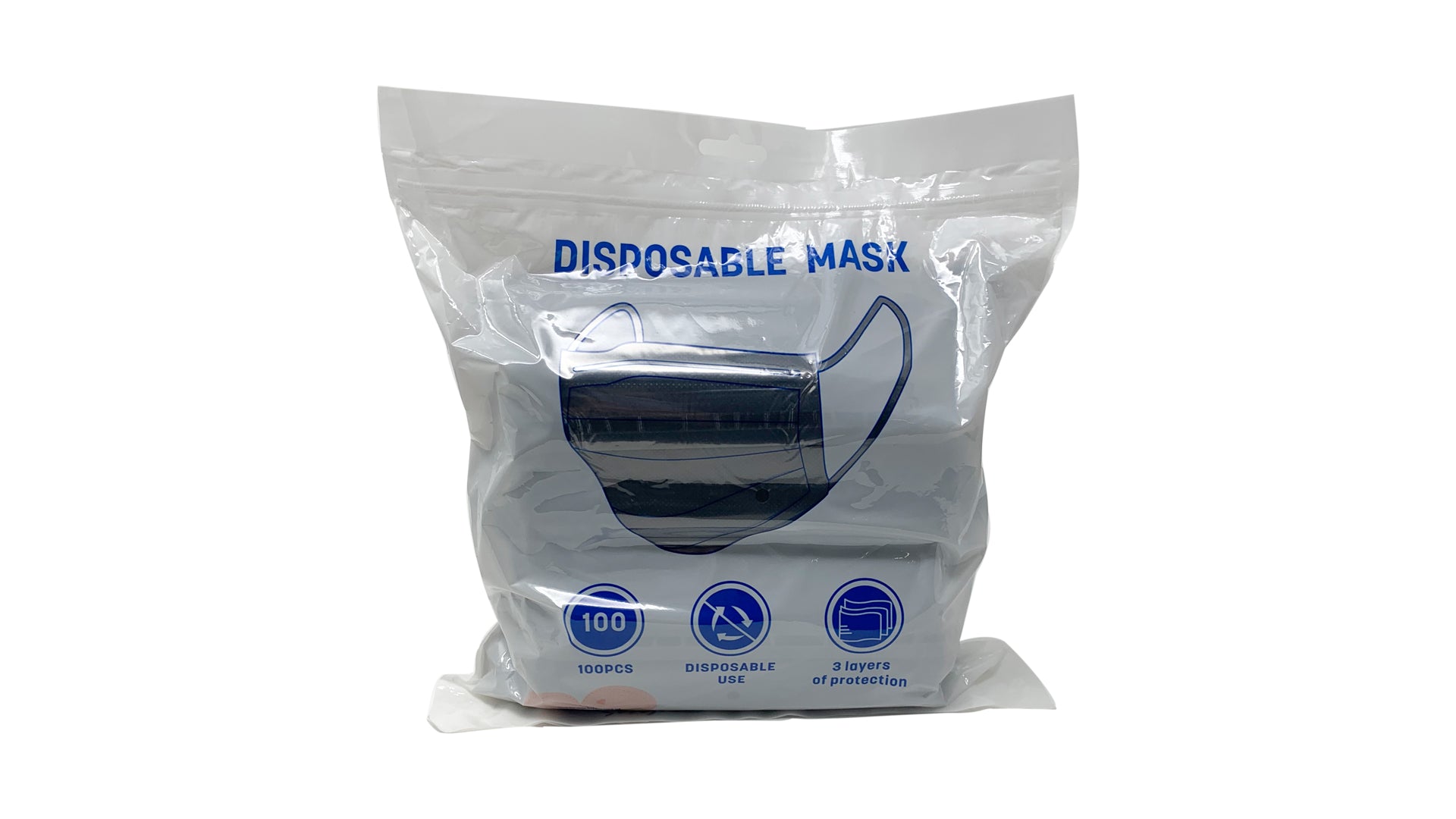 NNPCBT 3-Ply Black Breathable Disposable Face Mask