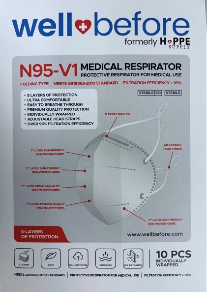 Well Before N95-V1 Medical Respirator