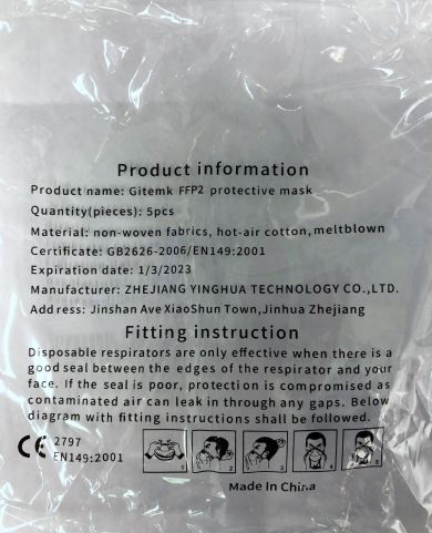 Gitemk FFP2 Protective Mask