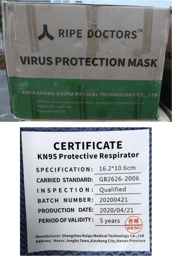 Ripe Doctors KN95 Protective Respirator