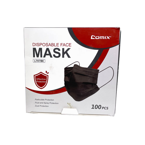 Comix Black Disposable Face Masks