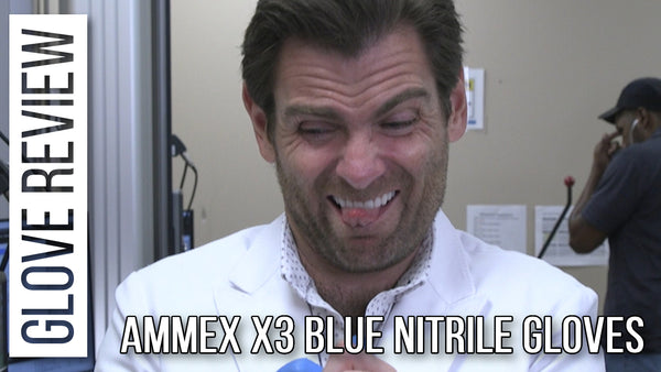 AMMEX X3 Blue Nitrile Gloves