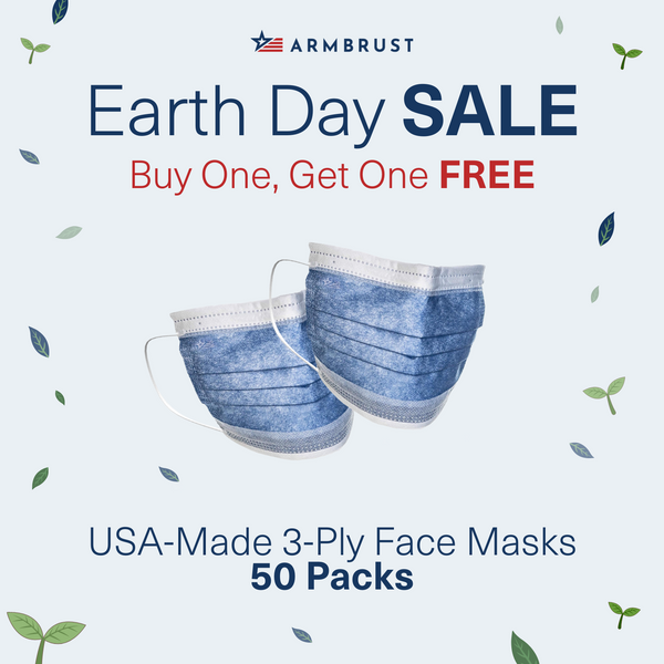 Earth Day Special: Buy One, Get One Free on USA-Made 3-Ply Masks!