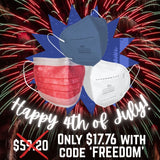 4th of July Sale! - Red, White, & Blue Masks