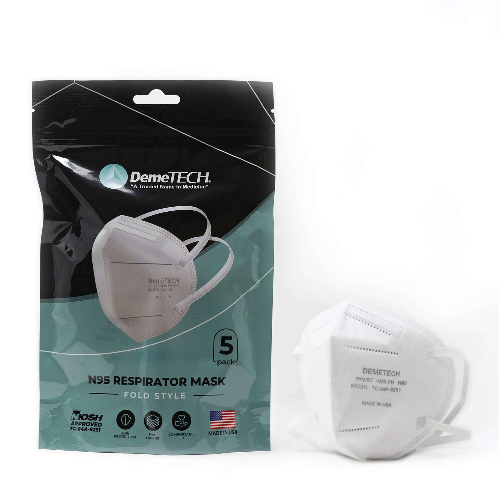 Demetech Packing DemeTECH N95 Respirator (Fold-Style) – Armbrust American